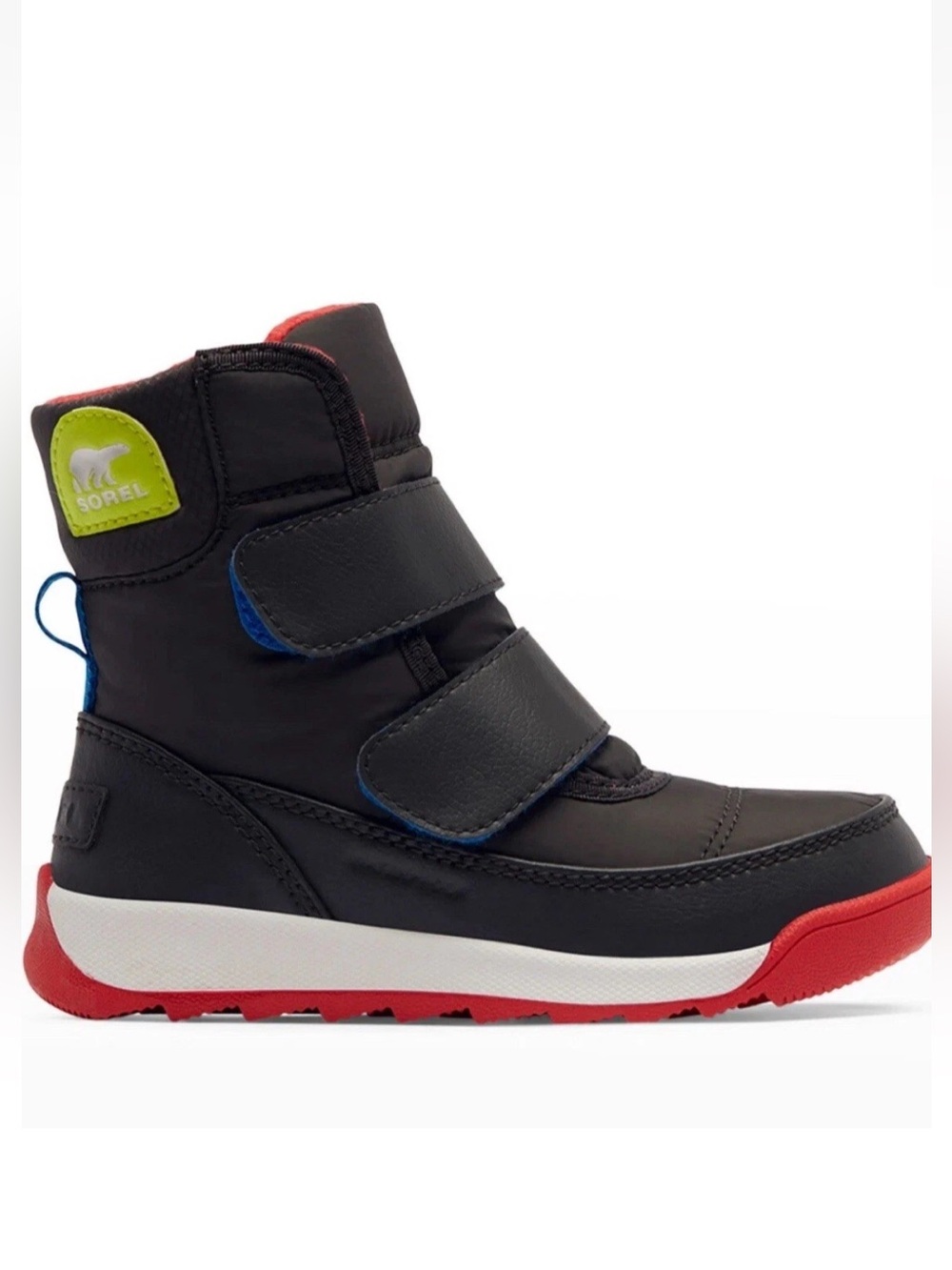 Sorel Toddler Whitney II Strap Size 6 Waterproof Winter Boot - Jet/Poppy Red - Picture 3 of 8